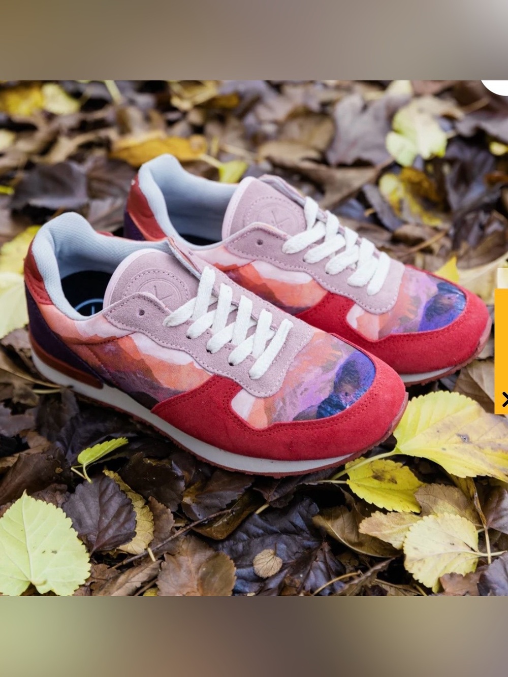 inkkas Red & Pink Mixed-Media Women's Sneakers